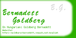 bernadett goldberg business card